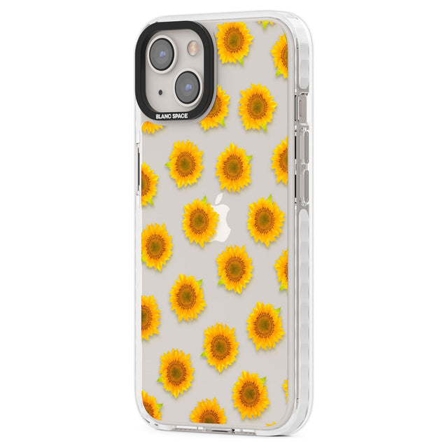 Sunflowers Transparent Pattern