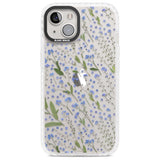 Blue Wild Flower Design Phone Case iPhone 13 / Impact Case,iPhone 14 / Impact Case,iPhone 15 Plus / Impact Case,iPhone 15 / Impact Case Blanc Space