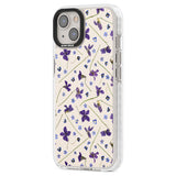 Violet Floral Pattern Design - Cream