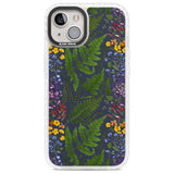 Busy Floral and Fern Design - Navy Phone Case iPhone 13 / Impact Case,iPhone 14 / Impact Case,iPhone 15 Plus / Impact Case,iPhone 15 / Impact Case Blanc Space