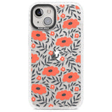 Red Poppy Transparent Floral