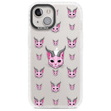 Demon Cat Pattern Phone Case iPhone 13 / Impact Case,iPhone 14 / Impact Case,iPhone 15 Plus / Impact Case,iPhone 15 / Impact Case Blanc Space