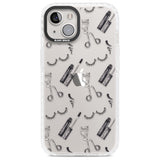 Eyelash Makeup Pattern Phone Case iPhone 13 / Impact Case,iPhone 14 / Impact Case,iPhone 15 / Impact Case,iPhone 15 Plus / Impact Case Blanc Space