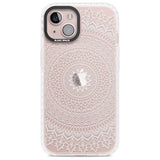 Large White Mandala Design Phone Case iPhone 13 / Impact Case,iPhone 14 / Impact Case,iPhone 15 Plus / Impact Case,iPhone 15 / Impact Case Blanc Space