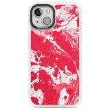 Red & White - Marbled Paper