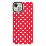 Designer Lava Red Polka Dot Phone Case iPhone 13 / Impact Case,iPhone 14 / Impact Case,iPhone 15 / Impact Case,iPhone 15 Plus / Impact Case Blanc Space