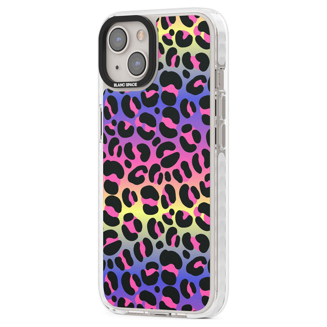 Rainbow Gradient Leopard Print