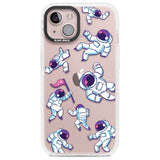 Astronaut Pattern Phone Case iPhone 13 / Impact Case,iPhone 14 / Impact Case,iPhone 15 / Impact Case,iPhone 15 Plus / Impact Case Blanc Space