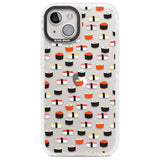 Minimalist Sushi Pattern Phone Case iPhone 13 / Impact Case,iPhone 14 / Impact Case,iPhone 15 Plus / Impact Case,iPhone 15 / Impact Case Blanc Space