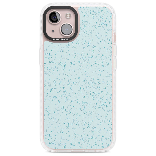 Light Blue Terrazzo Pattern Phone Case iPhone 13 / Impact Case,iPhone 14 / Impact Case,iPhone 15 / Impact Case,iPhone 15 Plus / Impact Case Blanc Space