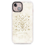 Capricorn Emblem - Solid Gold Marbled Design Phone Case iPhone 13 / Impact Case,iPhone 14 / Impact Case,iPhone 15 Plus / Impact Case,iPhone 15 / Impact Case Blanc Space