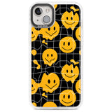 Acid Face Grid Pattern Phone Case iPhone 14 Plus / Impact Case Blanc Space