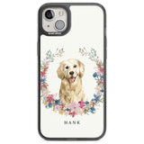 Personalised Golden Retriever - Watercolour Dog Portrait Custom Phone Case iPhone 14 Plus / Black Impact Case Blanc Space