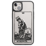 Personalised Strength Tarot Card - Transparent Custom Phone Case iPhone 14 Plus / Black Impact Case Blanc Space