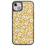 Floral Print on Mustard Cute Floral Phone Case iPhone 14 Plus / Black Impact Case Blanc Space