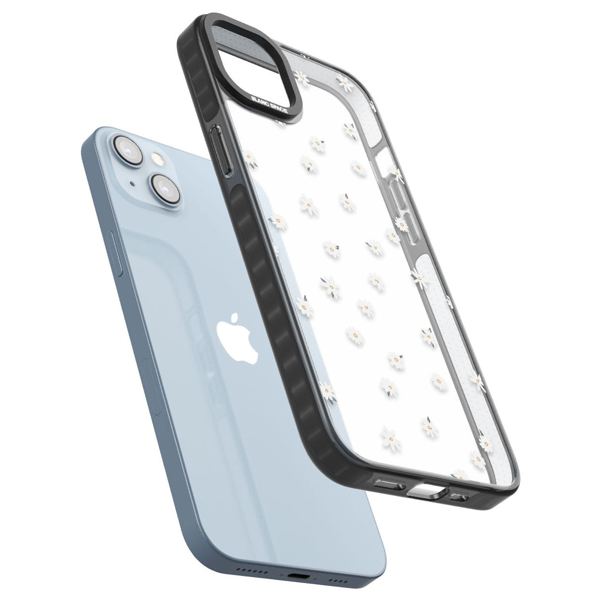 White Stars on Clear Phone Case for iPhone 14 Plus