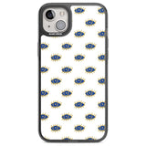 Gold Eyes Psychedelic Eyes Pattern Phone Case iPhone 14 Plus / Black Impact Case Blanc Space