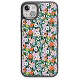 Jazzy Floral Mix: Solid Phone Case iPhone 14 Plus / Black Impact Case Blanc Space