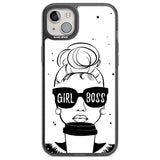 Girl Boss Phone Case iPhone 14 Plus / Black Impact Case Blanc Space