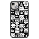 Checkerboard Heads Phone Case iPhone 14 Plus / Black Impact Case Blanc Space