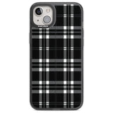 Divine Black Plaid Phone Case iPhone 14 Plus / Black Impact Case Blanc Space