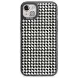 Chic Houndstooth Check Phone Case iPhone 14 Plus / Black Impact Case Blanc Space