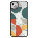 Abstract Half Circles Phone Case iPhone 14 Plus / Black Impact Case Blanc Space