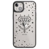 Aries Emblem - Transparent Design Phone Case iPhone 14 Plus / Black Impact Case Blanc Space