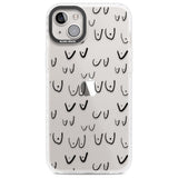 Free the boob (Black) Phone Case iPhone 14 Plus / Impact Case Blanc Space