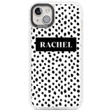 Personalised Black Bar & Dots Custom Phone Case iPhone 14 Plus / Impact Case Blanc Space