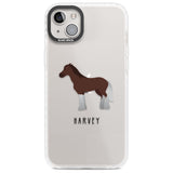 Personalised Brown Horse Custom Phone Case iPhone 14 Plus / Impact Case Blanc Space