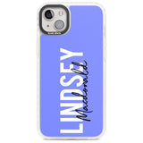 Personalised Bold Name: Purple Custom Phone Case iPhone 14 Plus / Impact Case Blanc Space