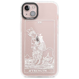 Personalised Strength Tarot Card - White Transparent Custom Phone Case iPhone 14 Plus / Impact Case Blanc Space