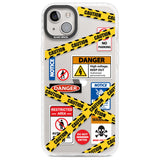 CAUTION Phone Case iPhone 14 Plus / Impact Case Blanc Space