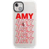 Personalised Clear Text  5B Custom Phone Case iPhone 14 Plus / Impact Case Blanc Space