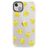 Daffodils Transparent Pattern Phone Case iPhone 14 Plus / Impact Case Blanc Space