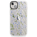 Blue Wild Flower Design Phone Case iPhone 14 Plus / Impact Case Blanc Space