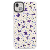 Violet Floral Pattern Design - Cream