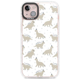 Adorable Dinosaurs Pattern Phone Case iPhone 14 Plus / Impact Case Blanc Space