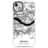 Map of Seoul, South Korea Phone Case iPhone 14 Plus / Impact Case Blanc Space