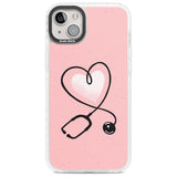 Medical Inspired Design Stethoscope Heart Phone Case iPhone 14 Plus / Impact Case Blanc Space