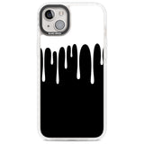 Melted Effect: White & Black Phone Case iPhone 14 Plus / Impact Case Blanc Space