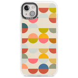 Abstract Retro Shapes: Colourful Circles Phone Case iPhone 14 Plus / Impact Case Blanc Space