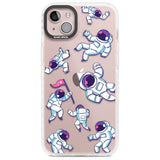 Astronaut Pattern Phone Case iPhone 14 Plus / Impact Case Blanc Space