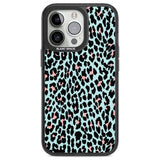 Light Pink on Blue Leopard Print Pattern Phone Case iPhone 13 Pro / Black Impact Case,iPhone 14 Pro / Black Impact Case,iPhone 15 Pro Max / Black Impact Case,iPhone 15 Pro / Black Impact Case Blanc Space