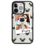 Personalised Pug - Dog Photo Custom Phone Case iPhone 13 Pro / Black Impact Case,iPhone 14 Pro / Black Impact Case,iPhone 15 Pro Max / Black Impact Case,iPhone 15 Pro / Black Impact Case Blanc Space