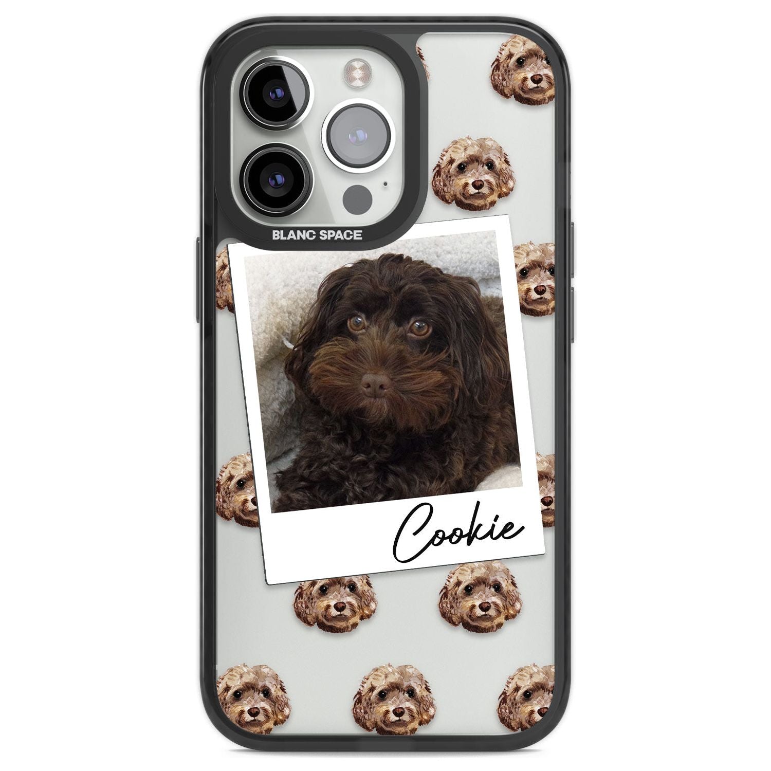 Personalised Cockapoo, Brown - Dog Photo iPhone Case - Blanc Space