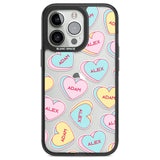 Personalised Text Love Hearts Custom Phone Case iPhone 13 Pro / Black Impact Case,iPhone 14 Pro / Black Impact Case,iPhone 15 Pro Max / Black Impact Case,iPhone 15 Pro / Black Impact Case Blanc Space