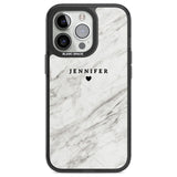 Personalised Light Grey & White Marble Texture Custom Phone Case iPhone 13 Pro / Black Impact Case,iPhone 14 Pro / Black Impact Case,iPhone 15 Pro Max / Black Impact Case,iPhone 15 Pro / Black Impact Case Blanc Space