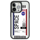 Personalised NASA Boarding Pass (Light) Custom Phone Case iPhone 13 Pro / Black Impact Case,iPhone 14 Pro / Black Impact Case,iPhone 15 Pro Max / Black Impact Case,iPhone 15 Pro / Black Impact Case Blanc Space